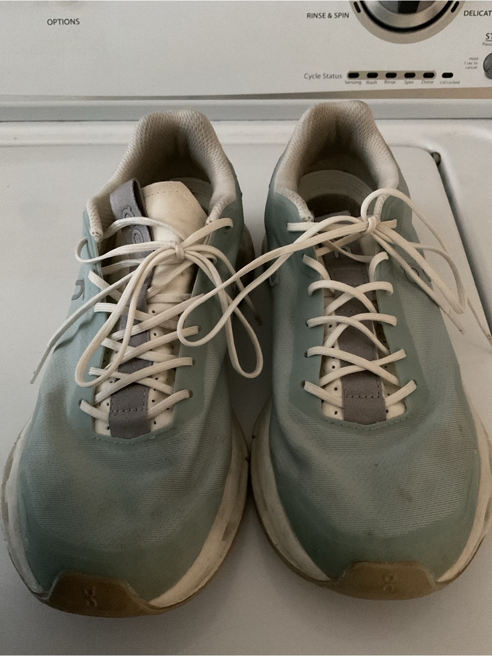 On Cloud Women's Light Green Lace-Up Athletic Sneakers - Picture 5 of 5